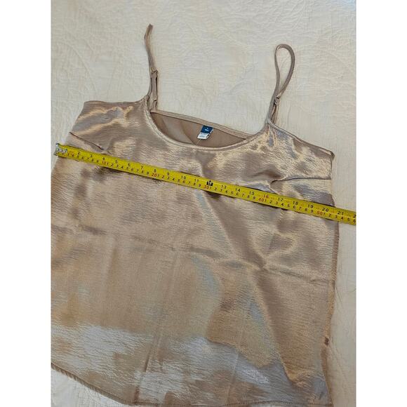 NWT Metallic Gold Cami Tank Top Sleeveless Blouse Women's Large Tall Old Navy - Picture 7 of 7
